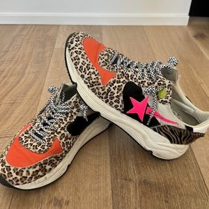 Golden Goose Running Leopard Shoes